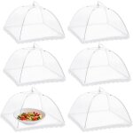 6pcs cloche alimentaire pliable anti - mouche couvercle de nourriture en maille pliant tente parapluie ...