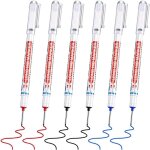 6pc marqueurs trou profond, stylo marqueur ind�l�bile � pointe longue, set crayon de charpentier marqueurs ...