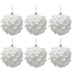 6pcs ornements de boule de nol blanc paillet, boules d'ornements d'arbre de nol tincelants, boules ...