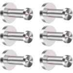 6pcs pat�re murale inox crochets porte manteau crochet peignoir serviette crochets patere salle de bain ...
