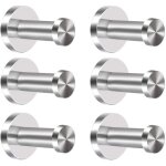 6pcs patre murale inox crochets porte manteau crochet peignoir serviette crochets patere salle de bain ...