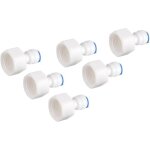 6pcs purificateur d'eau accessoires femelle adaptateur 1 / 4 tube od � 1 / 2 femelle pouss�e en rapide ...