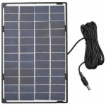 6w 12v panneau solaire, pour camra de scurit extrieure cellule solaire, avec sortie dc 10ft diy panneau ...