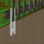 6x ancres h support de poteau accessoires pour jeux de jardin 600mm galvanis� � chaud galvanis� � chaud ...