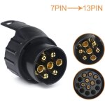 7 / 13 adaptateur prise remorque 7 vers 13 broches connecteur fiche attelage 7 pole a 13 pin pour remorque ...