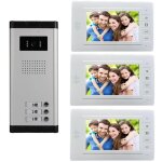 7'' interphone vid�o couleur filaire couleur syst�me de porte ir cam�ra de vision nocturne, �crans de ...