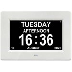 7  lcd horloge num�rique calendrier avec date, horloge calendrier avec date, jour et heure horloge alzheimer ...