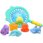 7 pi�ces jouets de bain, jouets de baignoire enfants, jouets de baignoire avec filet de p�che, ensoleill� ...