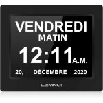 7' pouce lcd horloge numrique calendrier n10 avec date jour et heure horloge non - abrge auto dimming ...