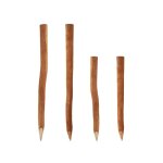 Aquagart - 70 poteaux bois pour palissade 1, 5m i diamtre 6 - 9cm i poteau de clture en noisetier i ...