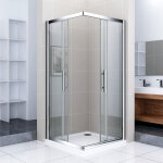 70x70x185cm porte de douche coulissante avec un receveur correspondant  la dimension de la cabine de ...