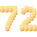 72 pi�ces bougies led sans flamme vacillante, aliment�es par piles bougies chauffe - plat �lectriques ...