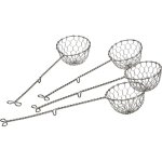 77924 lot de 4 passoires � fondue, acier inoxydable