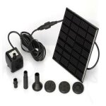 7v 1. 2w pompe solaire pour fontaine, pompe � eau solaire avec 6 buses kit de fontaine submersible sans ...
