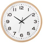 8 inch horloge murale ronde en bois clair style r�tro, silencieuse et sans tic - tac, pour salon, chambre ...