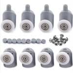 8 pcs 23mm galet rouleau roulette roue pour porte de douche, roulettes coulissantes porte salle de bain ...