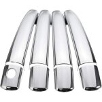 8 pcs accessoires de voiture garniture chrom�e poign�e de porte housse compatible avec peugeot 08 - 10 ...