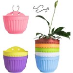 Vurahome - 8 pcs color� r�sine tenture murale jardini�re pot vertical jardin vivant mur montage fen�tre ...