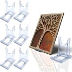 8 pcs support assiette decorative transparent plastique, presentoir livre, chevalets et support assiette ...