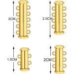 8 pi�ces 4 tailles fermoir � glissi�re serrure collier connecteur multi brins fermoirs � glissi�re avec ...
