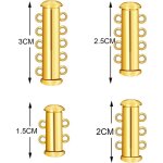 8 pièces 4 tailles fermoir à glissière serrure collier connecteur multi brins fermoirs à glissière avec ... 8 pièces 4 tailles fermoir à glissière serrure collier connecteur multi brins fermoirs à glissière avec ...