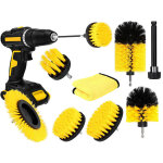 8 pi�ces brosse de nettoyage electrique salle de bain brosse de nettoyage brosse de jante voiture brosse ...