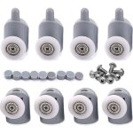 8 pi�ces roulettes pour porte de douche galet porte coulissante de 23 mm pour porte douche salle de bain ...