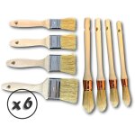 8 pinceaux plats et ronds lot de 6 4 pinceaux type queue de morue 30 - 40 - 50 - 60 et 4 pinceaux � rechampir ...