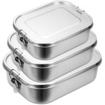 800 + 1200 + 1400 ml bote  lunch en acier inoxydable boite  bento scelle en mtal pour une capacit ...