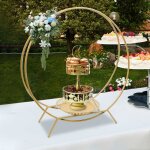80cm m�tal mariage cake stand arc ballon rond d�coration mariage anniversaire cadeau cupcake stand