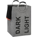 80l paniers � linge, pliable sac � linge, pliage grande capacit� corbeilles � linge 45 x 27 x 54 cm(gris) ...