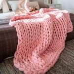 80x100, pink)plaid tricot grosse maille plaid grosse maille plaid tricot couverture de canap en laine ...