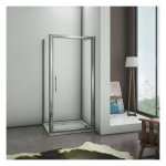 80x80x185cm porte de douche pivotante avec un receveur correspondant  la dimension de la cabine de douche ...