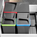 8935723 kit poubelle de tri s�lectif pour tiroir de cuisine avec socle recycle hauteur 216mm, 1x12litres, ...