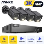 8ch systme de scurit vido 5mp h. 265 + 5 en 1 dvr enregistreur 3k camra extrieure tanche protection ...