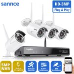 8ch wifi kit de vidosurveillance 3mp camra ip wifi ip66 tanche ir vision nocturne scurit domicile ...