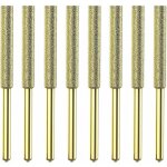8pcs meches de tronconneuse affuteuse diamantee plaquee titane lime de tronconneuse electrique haute ...