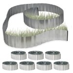 Relaxdays - 8x bordures de jardin m�tal galvanis� pour massifs all�es plantes potager 5 m x 16 cm, gris ...
