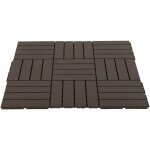 Mh - 9 dalles de terrasse caillebotis emboîtables 30 x 30 cm balto chocolat Mh - 9 dalles de terrasse caillebotis emboîtables 30 x 30 cm balto chocolat
