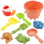9 pi�ces jouets de sable pour enfants - ensemble pelle, seau et moules pour plage - id�al voyage �t� ...