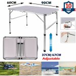 Dayplus ? table de camping pliante 90cm ? r�glable 37 - 67cm ? aluminium l�ger ? pliable et transportable ...