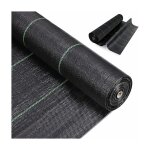 Trimec - 90g / 1 pied carr, toile de paillage , gotextile, toile de contrle des mauvaises herbes dans ...