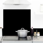 99dco - 2 bandeaux de crdence adhsifs pour cuisine - total black noir - aluminium - 2x(100x20 cm)