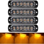 4 feux d'avertissement d'urgence pour vhicules, feux d'urgence pour camions, feux stroboscopiques, 6 ...