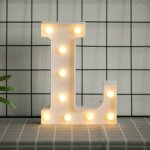 Aafgvc - lettres de l'alphabet � led avec lumi�re blanche chaude pour d�coration d'int�rieur, f�te, bar, ...