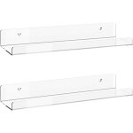 Aafgvc - tagres murales lot de 2 tagres flottantes invisibles en acrylique - tagres murales flottantes ...