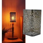 Abat - jour en fer forg� creux moderne couvercle de lampe de table d�tachable pour support de lampe e27 ...