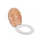 Abattant dclipsable avec frein de chute bois osier, marron