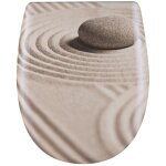 Olfa - abattant easy clip avec descente assiste au style feng - shui beige 38x49. 5 cm