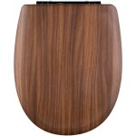 Olfa - abattant easy clip descente assistée bois de noyer marron foncé 38x49. 5 cm Olfa - abattant easy clip descente assistée bois de noyer marron foncé 38x49. 5 cm